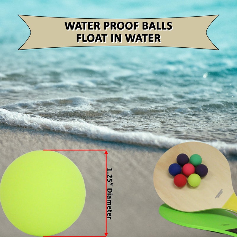 W4W Beach Paddle Ball replacement balls â€“ Extra Balls for Pro Kadima & Smashball Racket (Set of 7 Balls) - Image 4