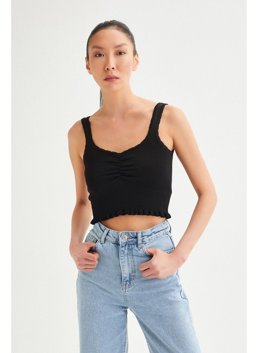 Açelya Okcu - Azalea Okcu Mercerized Bustier with Openwork Edge - Image 1