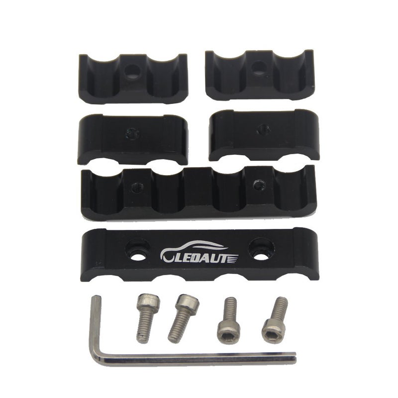 LEDAUT 12pc Engine Spark Plug Wire Separator Divider Suit for 8mm 9mm 10mm (Black) - Image 2