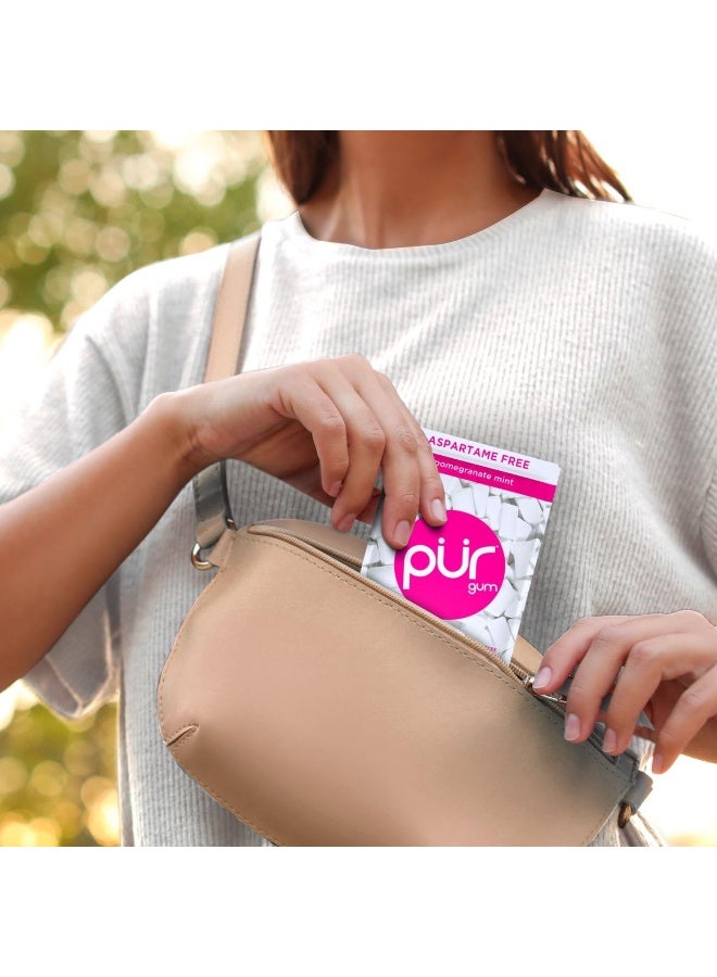 PUR Gum | Aspartame Free Chewing Gum | 100% Xylitol | Natural Pomegranate Mint Flavored Gum, 55 Pieces (Pack of 1) - Image 5