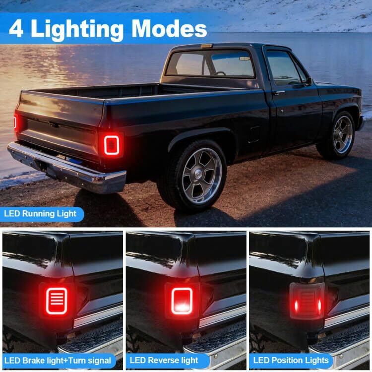 SHINEFIT Multifunctional Tail Lights Replacement for 19731987 Silverado Tahoe C10 C20 K10 K20 C1500 C2500 C3500 K1500 K2500 K3500 Truck 19731991 Suburban K5 Blazer - Image 3