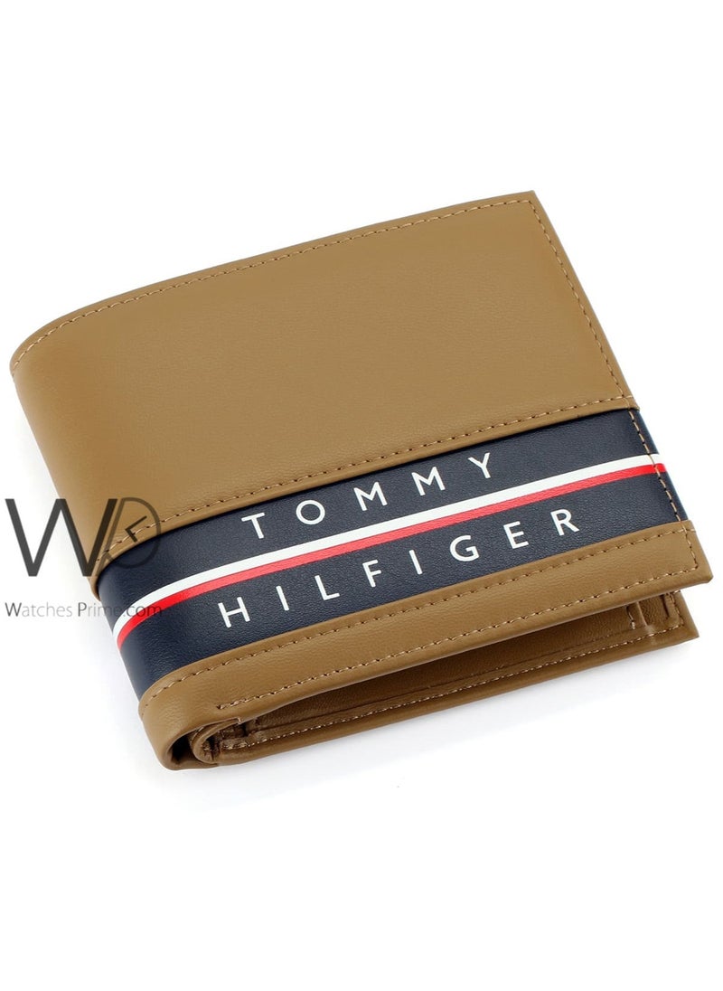 Tommy Hilfiger Plus Tommy Hilfiger's Original Natural Leather Purse for Men in Brown and Blue  - Image 1