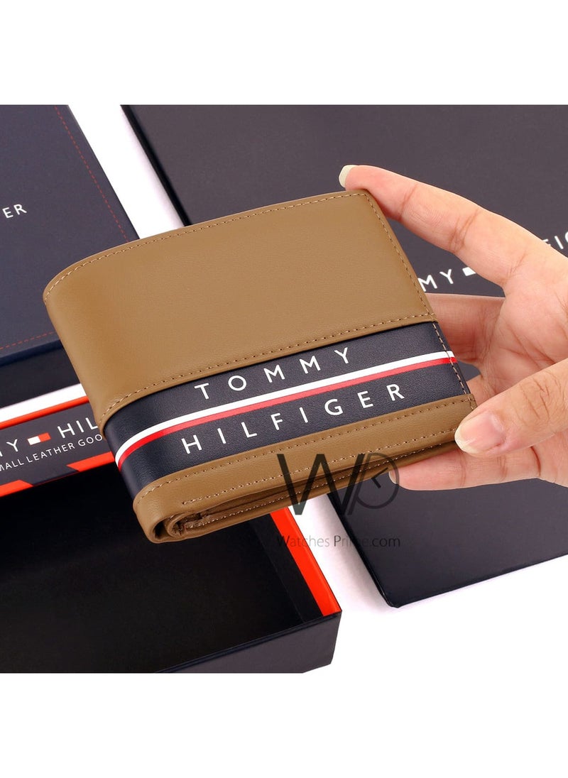 Tommy Hilfiger Plus Tommy Hilfiger's Original Natural Leather Purse for Men in Brown and Blue  - Image 2