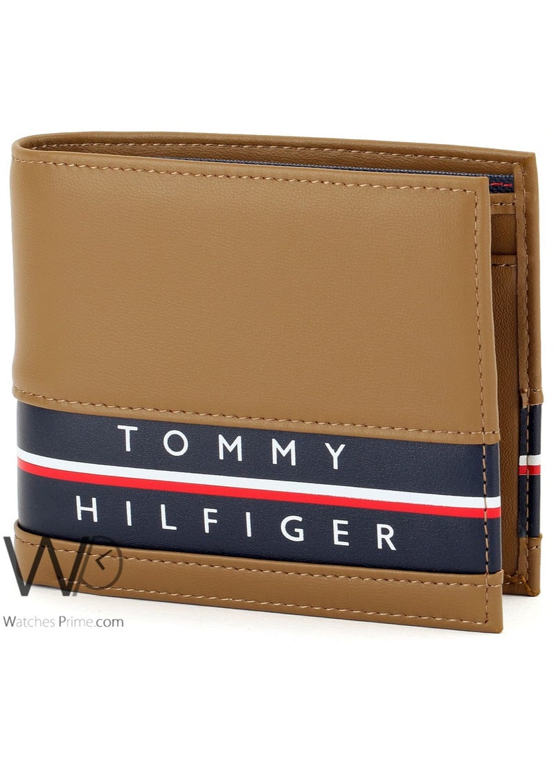 Tommy Hilfiger Plus Tommy Hilfiger's Original Natural Leather Purse for Men in Brown and Blue  - Image 3