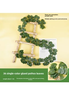 Generic Artificial Ivy Vines Green Leaf Decor1.1 m Glue Green Rose Leaves 1 Pack (24) 1.1 m Glue Green Rose Leaves 1 Pack (24) 
