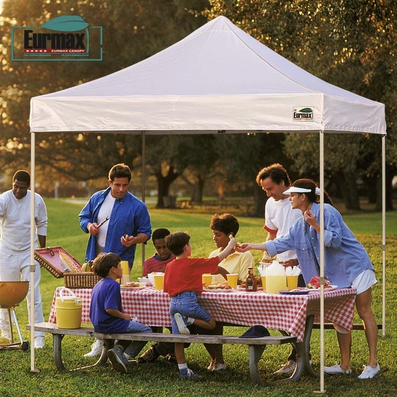 Eurmax USA New 10x10 Pop Up Canopy Replacement Canopy Tent Top Cover, Instant Canopy Top Cover ONLY, Choose 30 Colors,Bonus 4PC Pack Weight Bag (White) - Image 5