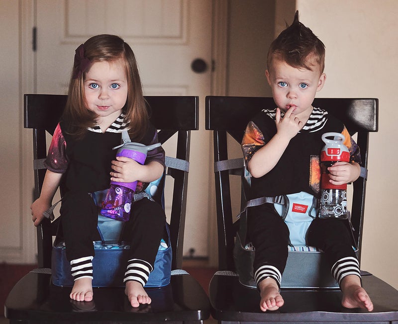 Nuby Easy Go Booster Seat - Travel Booster Seat for Babies and Toddlers - Holds Up to 35 Pounds - 9+ Months - Blue - Image 2