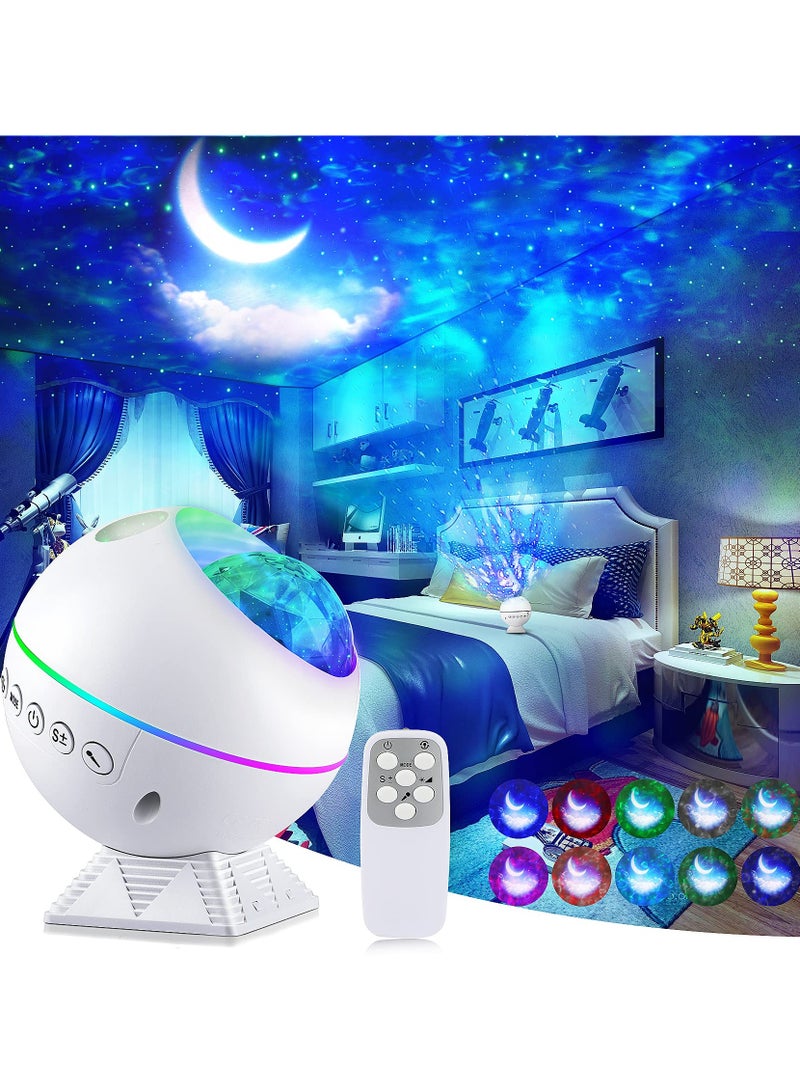 Loquat Star Projector Galaxy Night Light with Remote Control LED Lamp 360° Magnetic Base  - Image 1