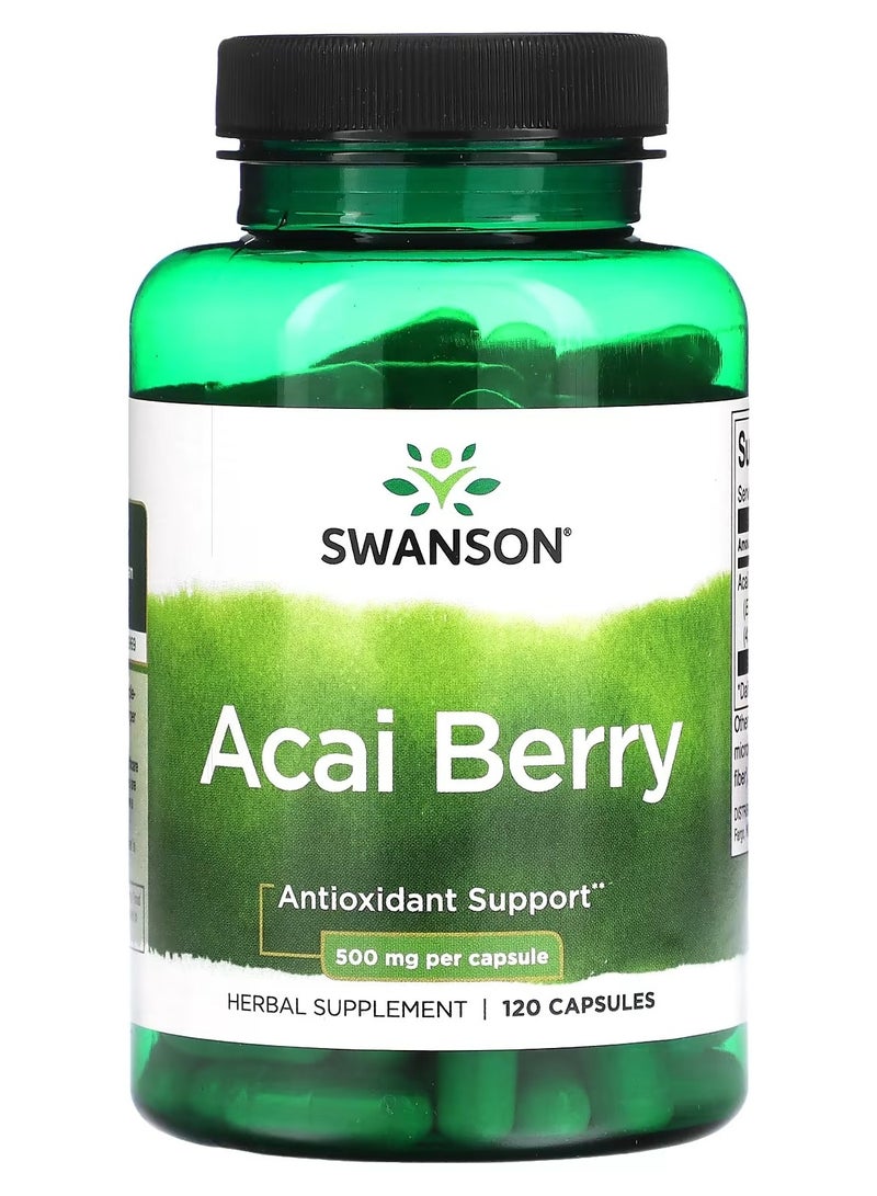 Swanson, Acai Berry, 500 mg, 120 Capsules