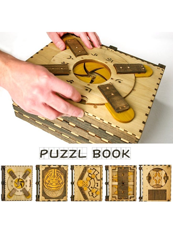 "Da Vinci Code Book" Puzzle Hot Puzzle Batch Discount Wooden Three-dimensional Puzzle Cross-border-Color:Net Shield Codename A  - Image 4