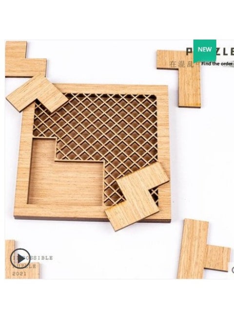"Da Vinci Code Book" Puzzle Hot Puzzle Batch Discount Wooden Three-dimensional Puzzle Cross-border-Color:Net Shield Codename A