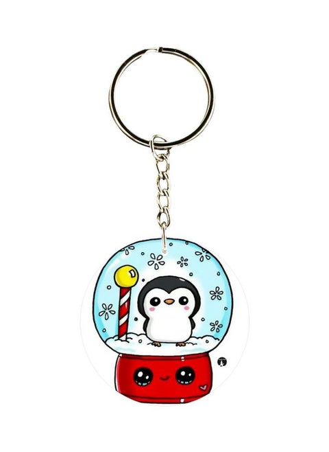 Snow Globe Printed Keychain