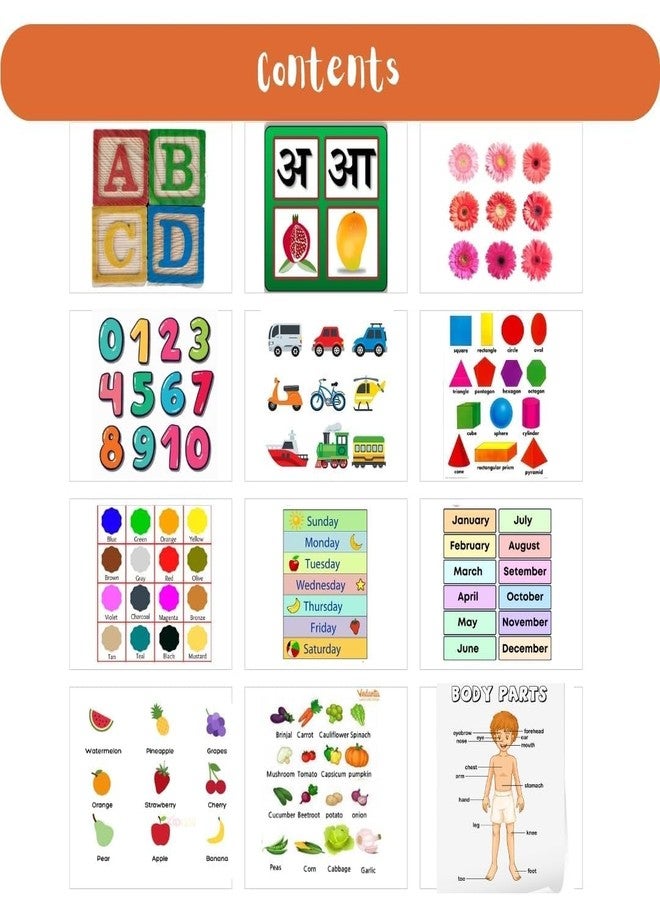 ORBITORA Kids Cotton ABCD Learning Toys Cushion Best for Birthday Gift, Multi Colour Kids Learning Cushion Book (Multi) - Image 3