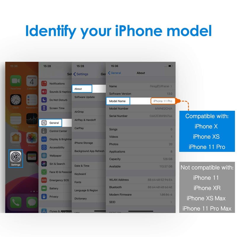 JETech Privacy Screen Protector for iPhone 11 Pro, iPhone Xs and iPhone X 5.8-Inch, Anti Spy Tempered Glass Film, 2-Pack - Image 2