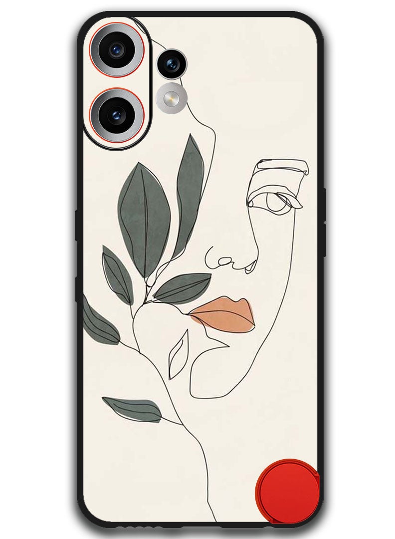 Theodor Case Compatible with Nothing CMF Phone 2 Pro 6.77 Inch Protection Shockproof Bumper Cover Girl Art - Image 1