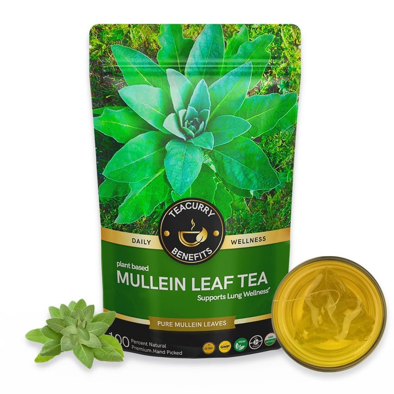 Teacurry Mullein Leaf Tea (100 Grams Loose Tea) - Helps with Immunity, Breathing Health and Lung Detox - Image 1