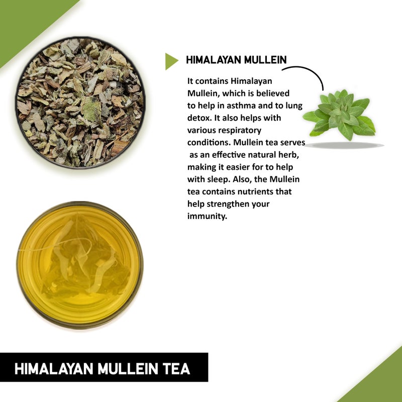 Teacurry Mullein Leaf Tea (100 Grams Loose Tea) - Helps with Immunity, Breathing Health and Lung Detox - Image 2