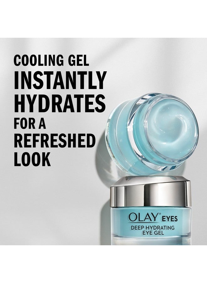 Olay Deep Hydrating Eye Gel with Hyaluronic Acid for Tired Eyes, Hydrating Gel, Cucumber, 0.5 Fl Oz - Image 2