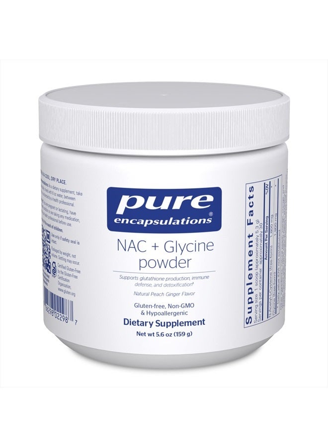 Pure Encapsulations مسحوق NAC + جليسين - دعم المناعة، تطهير السموم وإنتاج الجلوتاثيون* - أحماض أمينية أساسية بشكل مشروط - خالي من الغلوتين وغير معدّل وراثيًا - 5.6 أونصة - Image 1