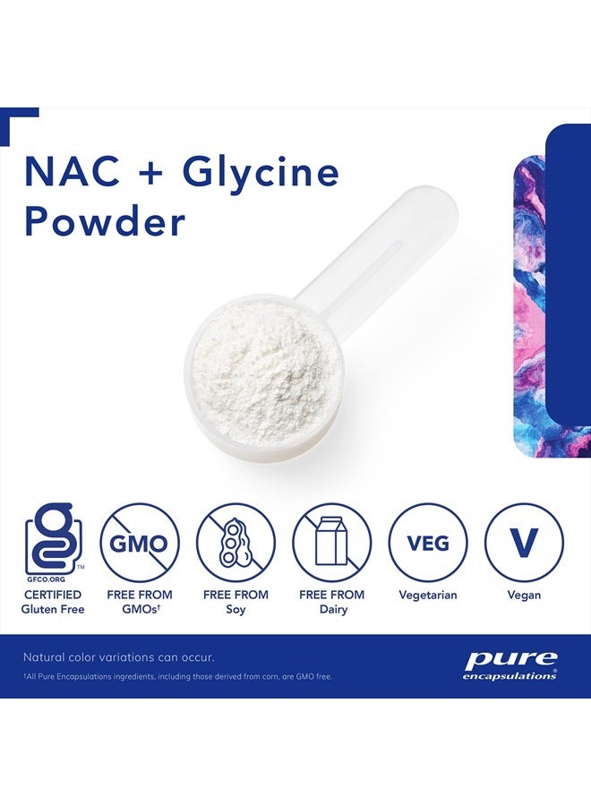 Pure Encapsulations مسحوق NAC + جليسين - دعم المناعة، تطهير السموم وإنتاج الجلوتاثيون* - أحماض أمينية أساسية بشكل مشروط - خالي من الغلوتين وغير معدّل وراثيًا - 5.6 أونصة - Image 3