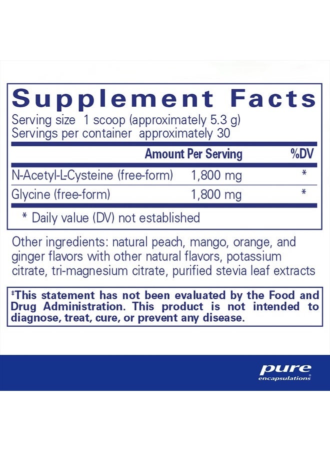Pure Encapsulations مسحوق NAC + جليسين - دعم المناعة، تطهير السموم وإنتاج الجلوتاثيون* - أحماض أمينية أساسية بشكل مشروط - خالي من الغلوتين وغير معدّل وراثيًا - 5.6 أونصة - Image 2
