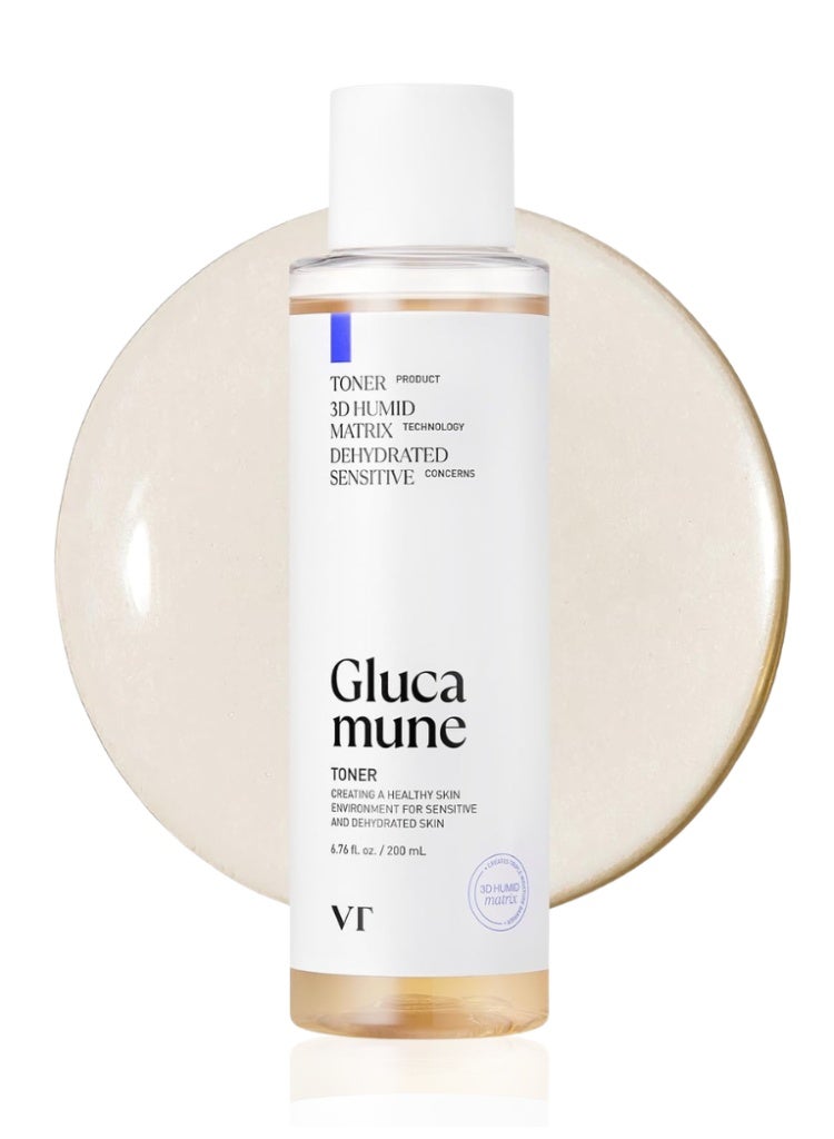 في تي كوزمتيكس VT Cosmetics Glucamune Toner تونر كوري نباتي للترطيب والتهدئة ودعم حاجز البشرة وإشراقة صحية - Image 1