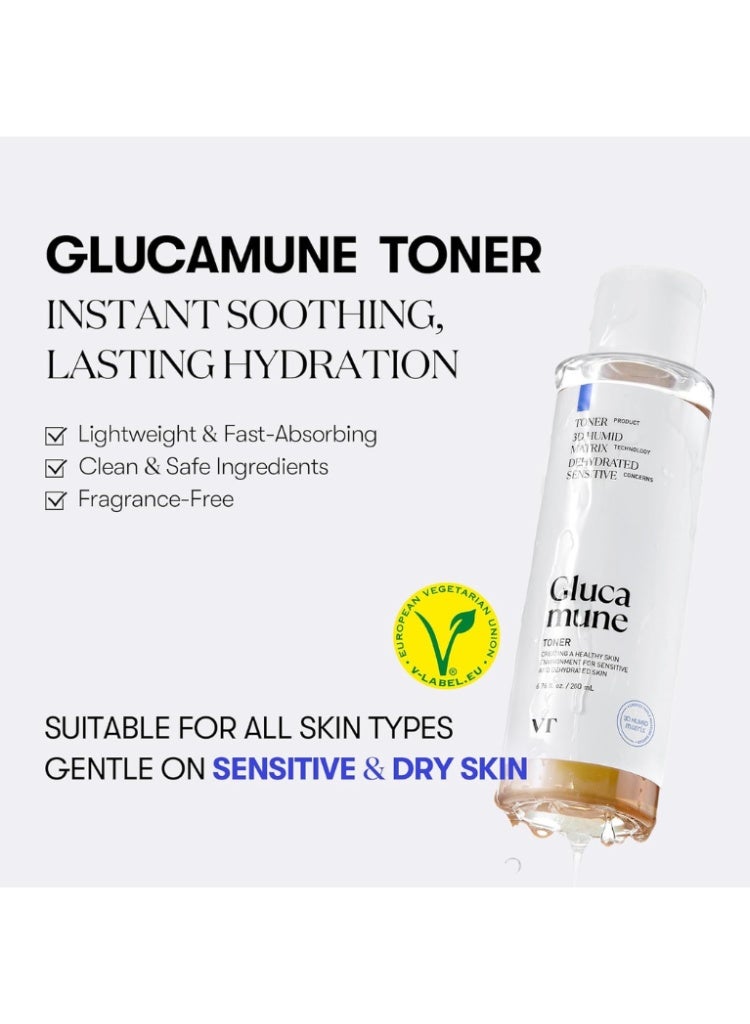 في تي كوزمتيكس VT Cosmetics Glucamune Toner تونر كوري نباتي للترطيب والتهدئة ودعم حاجز البشرة وإشراقة صحية - Image 2