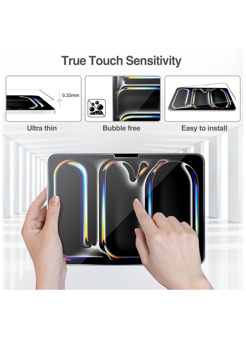 Generic 2 Pack Screen Protector for iPad Pro 11-Inch (M4) 2024 A2836 A2837 A3006, Tempered Glass Film Guard for iPad Pro 11  - Image 4