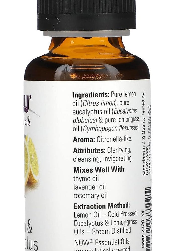 NOW Solutions Lemon & Eucalyptus Oil Blend 1 Oz - Image 2