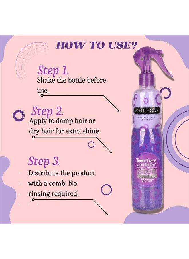 Professional Keratin Leave-In Conditioner, Heat Protectant for Hair, Heat Spray Protection for Hair, Detangler Spray, Protector Termico para Cabello, (large, 13.52 Fl Oz)