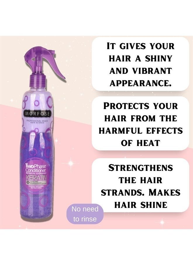 Professional Keratin Leave-In Conditioner, Heat Protectant for Hair, Heat Spray Protection for Hair, Detangler Spray, Protector Termico para Cabello, (large, 13.52 Fl Oz)