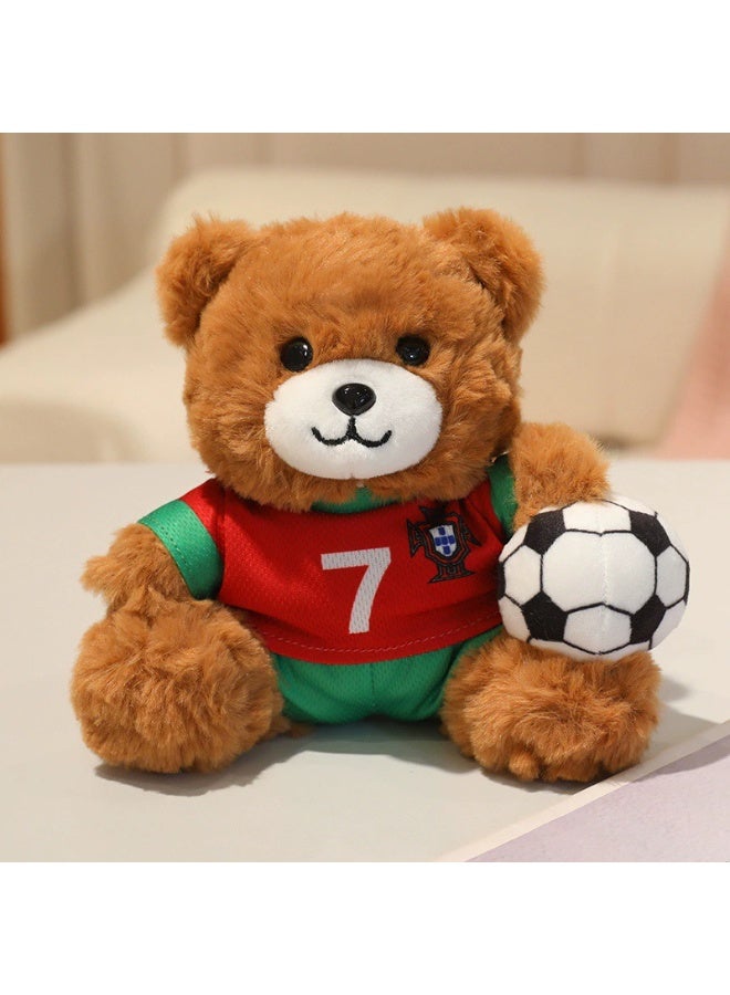 2026 Canada-US-Mexico World Cup Football Teddy Bear - A cute teddy bear themed after the football, equipped with a football. It is an ideal gift for fans and children.