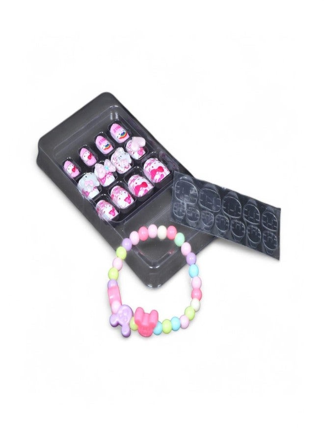 Jiffix Cute Fantasy Nail & Bracelet Set - Adorable, Fun, Stylish, Easy to Apply, Perfect for Kids, Trendy Designs, Durable, Fashionable, Gift-Worthy, Vibrant Colors, Playful & Charming Look! - Image 1
