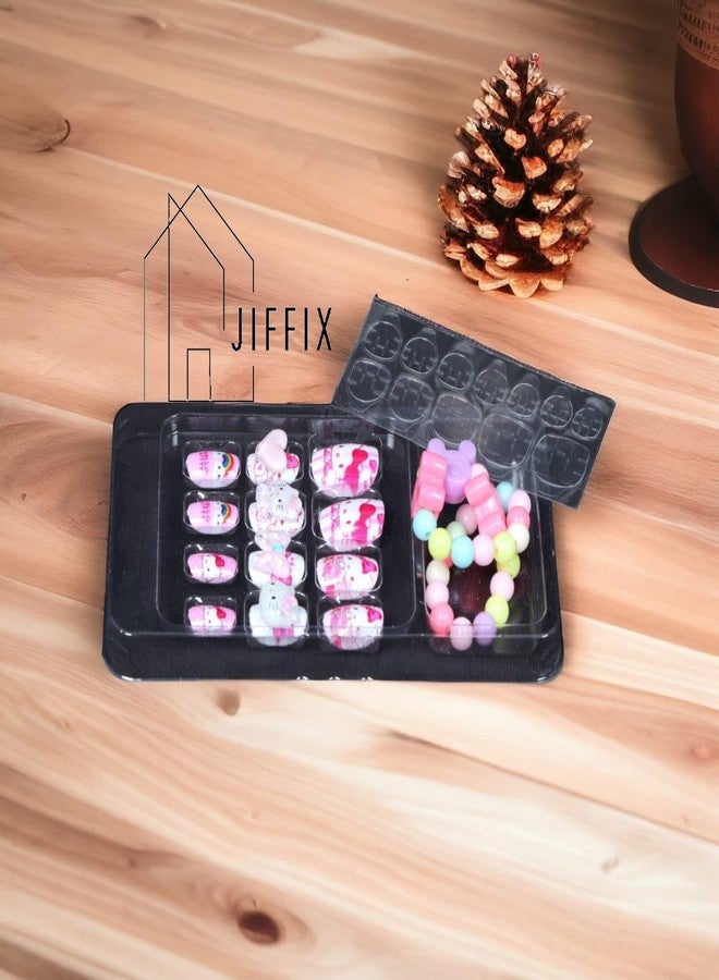 Jiffix Cute Fantasy Nail & Bracelet Set - Adorable, Fun, Stylish, Easy to Apply, Perfect for Kids, Trendy Designs, Durable, Fashionable, Gift-Worthy, Vibrant Colors, Playful & Charming Look! - Image 4