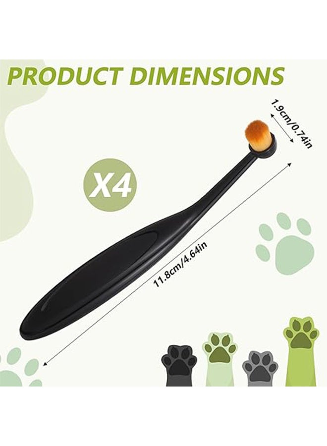 مجموعة من 4 فرش لتنظيف عيون الكلاب والقطط، لإزالة بقع الدموع، مصنوعة من ألياف قابلة للغسل، بشعيرات ناعمة، فرشاة تنظيف عيون الكلاب، مشط للعناية بالحيوانات الأليفة الصغيرة من القطط والكلاب، لإزالة القشور والمخاط. - Image 2