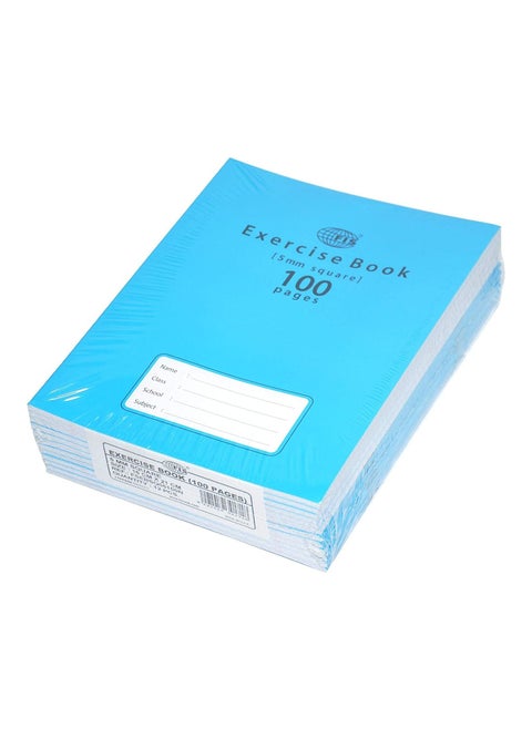 Fis Exercise Books 5 Mm Square With Left Margin, 100 Pages, Pack 12 Pieces, 16.5 X 21 Cm Size - FSEBSQ05100N