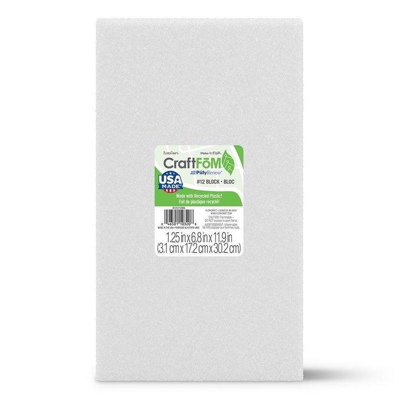 FloraCraft CraftFM Block 125 Inch x 68 Inch x 119 Inch White