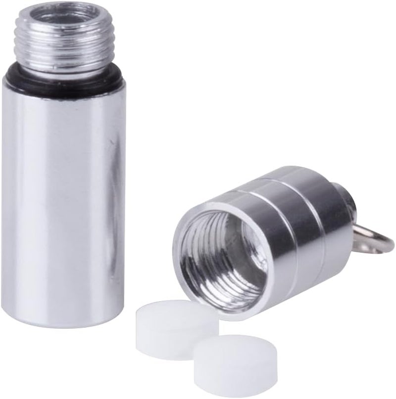 Ezy Dose Keychain Pill Box - Travel-Sized Metal Canister for Medicines and Small Items - Image 2