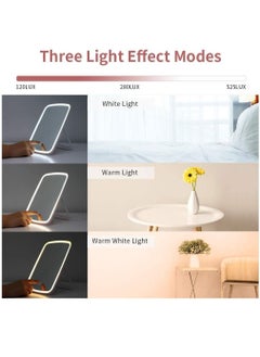 Arabest Makeup Mirror with Lights, USB Rechargeable Vanity Mirror, Touch Adjustable 3 Color Lighting Modes Lighted Makeup Mirror, LED Brightness Adjustable Portable Makeup Mirror for Makeup Desk  - Image 4