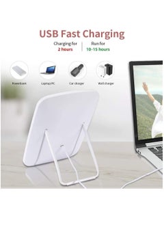 Arabest Makeup Mirror with Lights, USB Rechargeable Vanity Mirror, Touch Adjustable 3 Color Lighting Modes Lighted Makeup Mirror, LED Brightness Adjustable Portable Makeup Mirror for Makeup Desk  - Image 5
