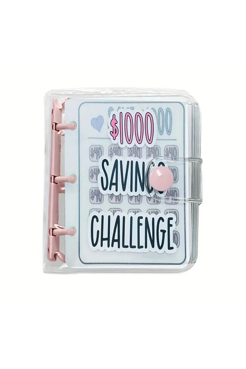 إيروريكس مجلد تحديات الادخار باللون الوردي، مجلد توفير المال، كتاب تحديات الادخار مع أظرف، متوسط