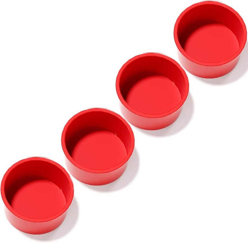 saphe 4 Inch Cake Pans- Non-Stick Round cake Pans, Silicone Cake Molds for Smash Cakes, Layer Cakes, Cheese Caks, Chocolate Cakes, 4 packs (4inch+4packs) - Image 1
