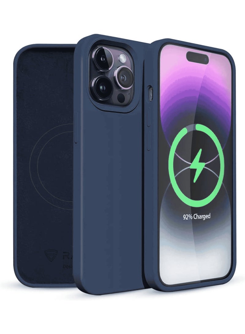 Perfect Silicone MagSafe Case for iPhone 14 Pro Max – Midnight