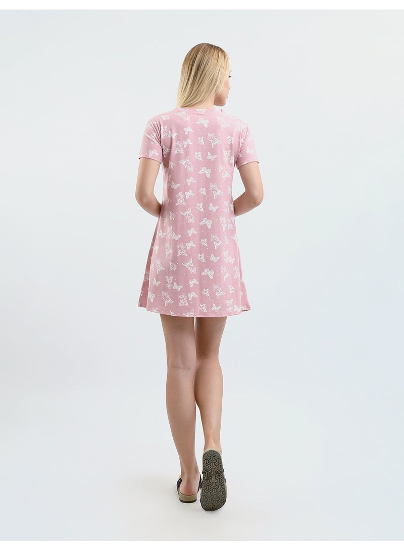 Mesery Sleepshirt Cotton Short Sleeves - Printed  - Image 3