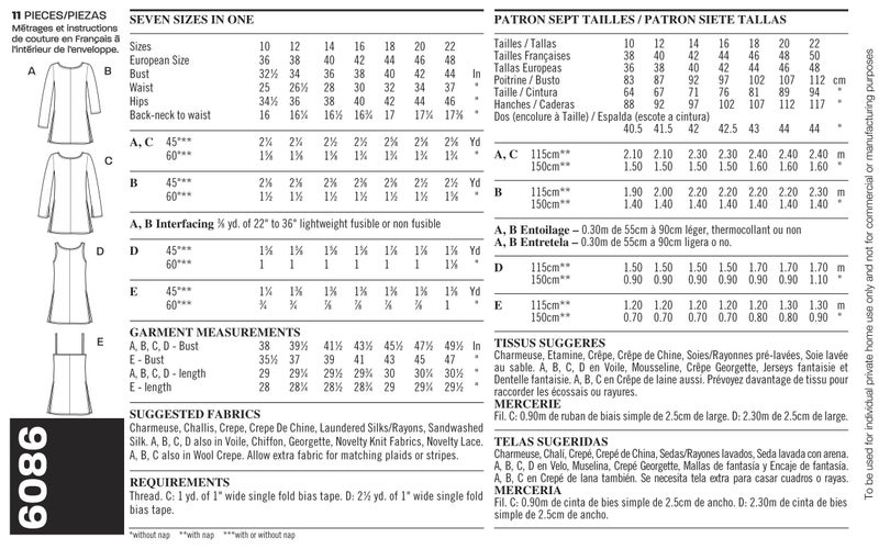 New Look Sewing Pattern 6086 Misses Tops, Size A (10-12-14-16-18-20-22) - Image 3