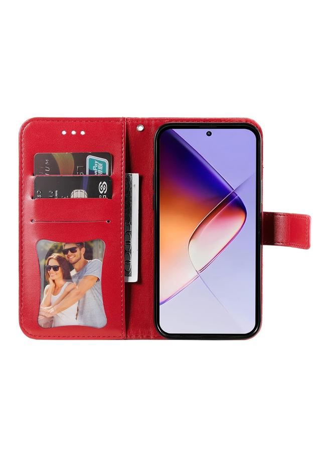 Zaboon Case For Infinix Note 40 5G Seven-petal Flowers Embossing Leather Phone Case - Image 4