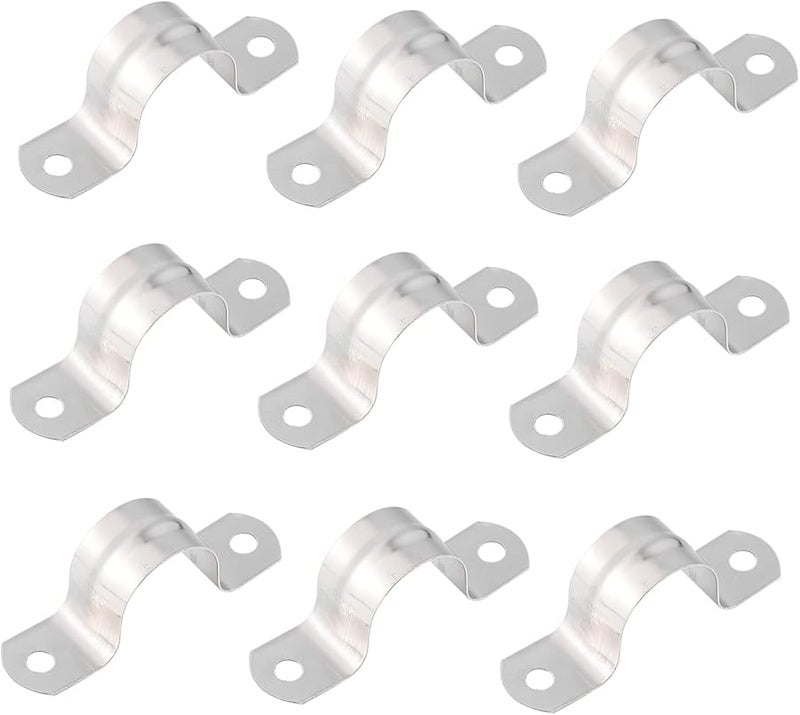 Stainless Steel U Bracket Tube Strap Clips Hose Clamp 50 Pcs Plumbing Petrochemical Power Supply - Image 1