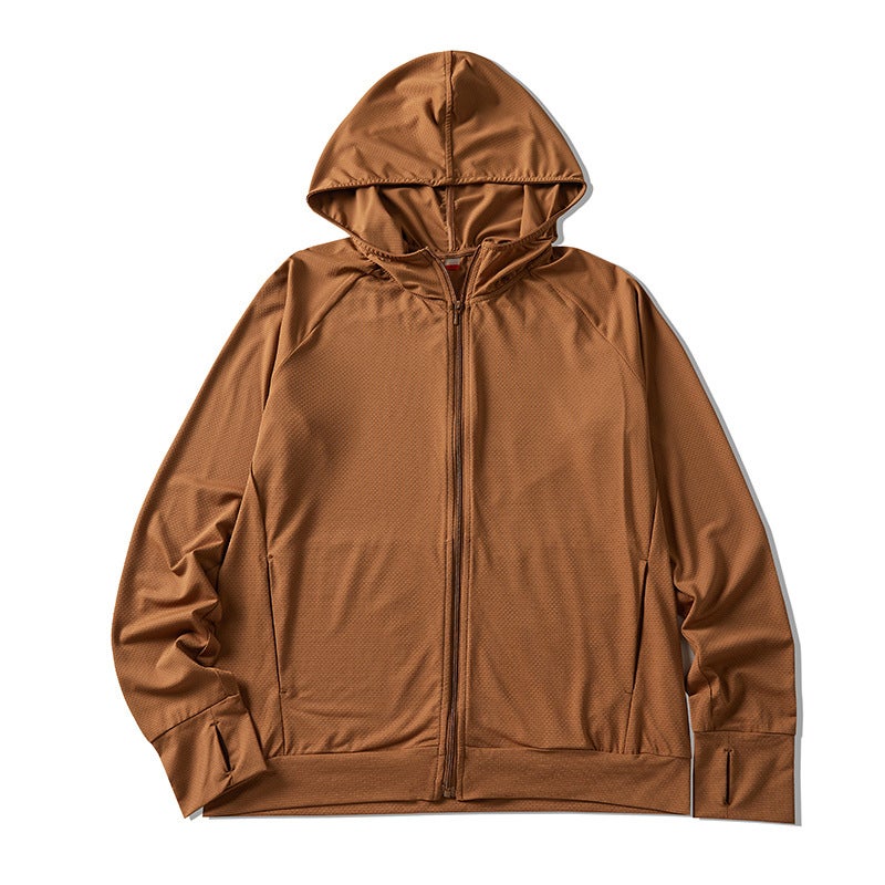 Generic UV Protection Knit Sunscreen Jacket for Summer Women's Brown Milk Tea