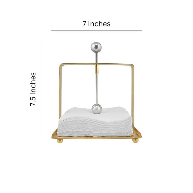 THE HOME CO. Enhance your home style Napkin Holder Gold  - Image 3