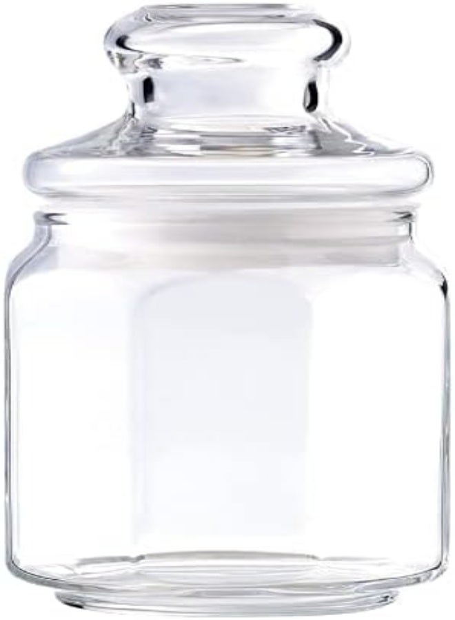 AKDC Glass Storage Container With Glass Lid (Pack Of 2, Clear, 500Ml) - Image 1